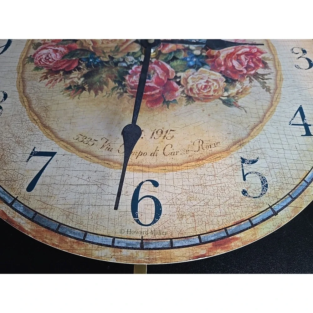 Howard Miller A Moment in Time The Garden Italiana Clock 620-403 Pendulum Flower